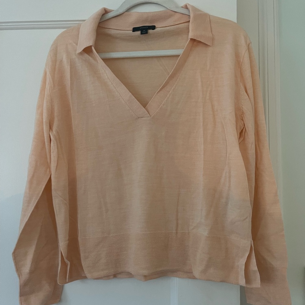 Jcrew Coral Light Knit Sweater